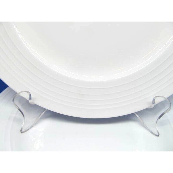 Mikasa Swirl White Bone China  9" Salad Luncheon Plates Bundle of 4 - Picture 2 of 11